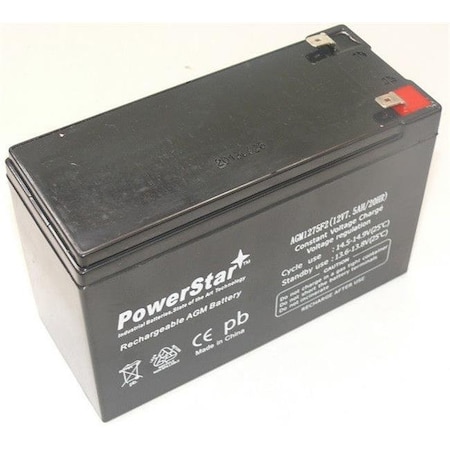 Batteryjack PowerStar AGM1275F2-70 Battery 4 Cyberpower 12V; 7Ah 8Ah B-613 1075 7.5Ah AGM 12V AGM1275F2-70